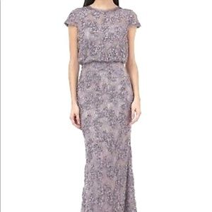 NWT JC Collections Lilac Sequin Blouson Gown Size 10